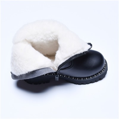 Сапоги детские B&G Black с мехом арт f361-9a