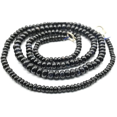 Бусы из Сапфира рондель, 48см, 18,5г