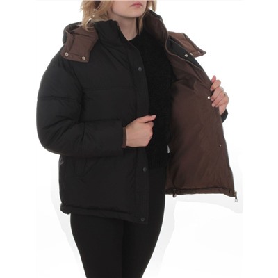 S24-292 BLACK Куртка зимняя женская (150 гр. холлофайбер)