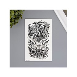 Переводная тату на тело чёрная «Предвестник», 12×19 см
