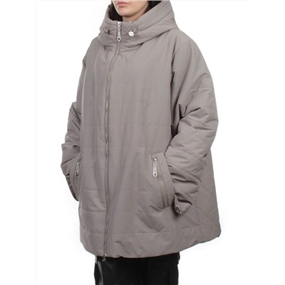 F-801 GRAY BEIGE Куртка демисезонная женская (100 гр. холлофайбер)
