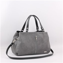 Сумка 198 македония серый+черный  ХИТ продаж