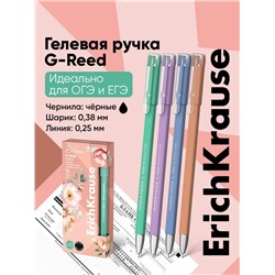 Ручка гелевая ErichKrause G-Reed Stick Pastel Bloom, 0.38 мм, синяя