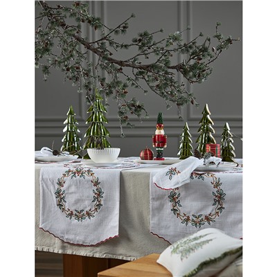 Набор из двух салфеток Festive wreath из коллекции New Year Essential, 45х45 см