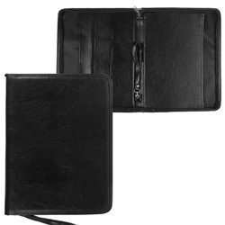 Пaпка деловая Calligrata "Люкс" искусственная кожа, для бумаг, для офиса, 360 х 260 х 30 мм, 6Д041, чёрная