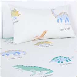 Постельное бельё "Крошка Я" Динозаврики 112*143 см, 60*120+20 см, 40*60 см, бязь 125 г/м2, хл 100%