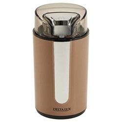 Кофемолка электрическая 250 Вт, 70 г DELTA LUX DE-2202 бежевая