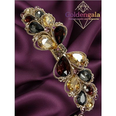 Заколка автомат для волос с кристаллами «Блеск элегантности» ЭЛЗ12/05