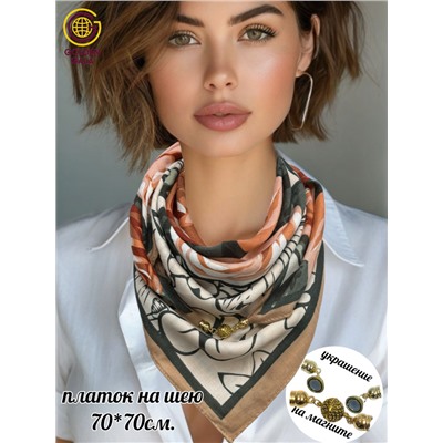 Платок на шею с украшением Артикул 2455/33