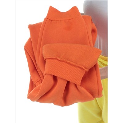 M053 ORANGE Брюки спортивные женские на флисе (100% хлопок) 7986