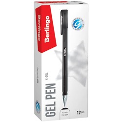Ручка гелевая 0.5 мм Berlingo X-Gel, стержень чёрный