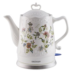Чайник DELTA LUX DL-1239 фарфор Цветы 1500Вт обьем 1,5л (6)