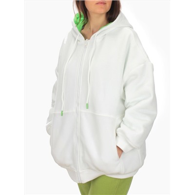 2560 WHITE/GREEN Худи женское (50 гр. синтепон)