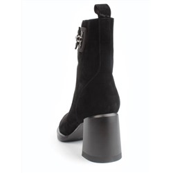 04-M3-L811 BLACK Ботинки зимние женские (натуральная замша, натуральный мех)