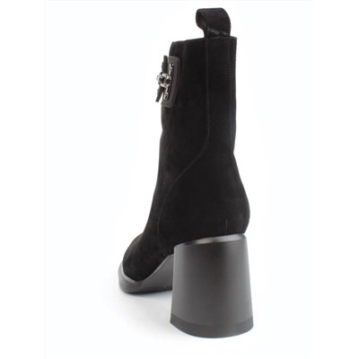 04-M3-L811 BLACK Ботинки зимние женские (натуральная замша, натуральный мех)