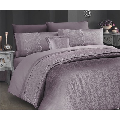 Сатиновое Постельное белье Евро 2 сп. V.I.P Moonlıght SATIN First Choice