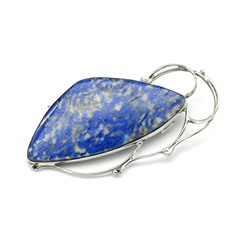 Брошь лазурит 63*33мм.