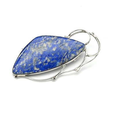 Брошь лазурит 63*33мм.