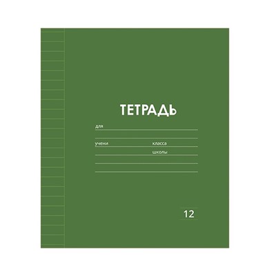 Тетрадь 12 листов линейку Calligrata «Однотонная Классика Линовка. Эконом», обложка мелованная бумага, серые листы, МИКС