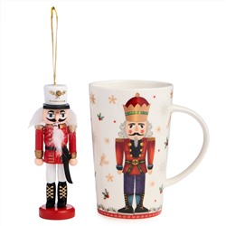 НАБОР ПОДАРОЧНЫЙ LEFARD "ЩЕЛКУНЧИК" (КРУЖКА 385 МЛ В КОМПЛЕКТЕ С ЁЛОЧНОЙ ИГРУШКОЙ)