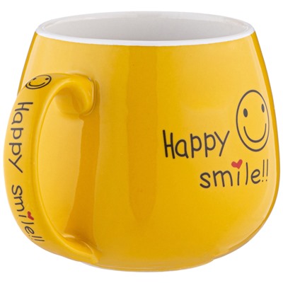 КРУЖКА КОЛЛЕКЦИЯ "ВЕСЕЛЫЙ СМАЙЛИК" 300 МЛ 9*8,2 СМ (КОР=48 ШТ.)