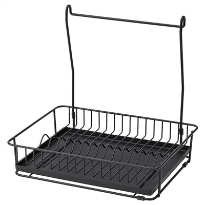 HULTARP, Abtropfgestell, schwarz