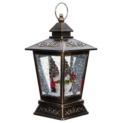 GAEM Изделие декоративное "Фонарь" (подсвет, вьюга, 3хАА н/п), L12 W12 H27 см