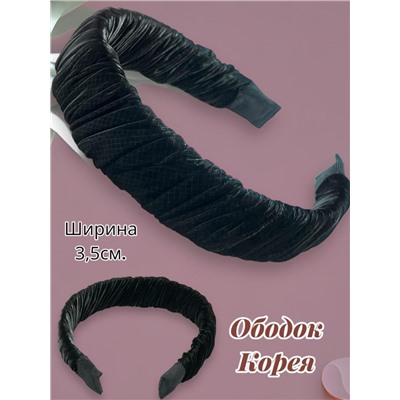 Ободок для волос текстильная кожа ОБ33 6 штук