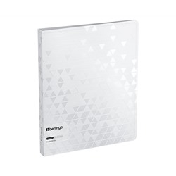 Папка на 4 кольцах Berlingo "DoubleWhite", 24мм, 1000мкм, белая, D-кольца, с внутр. карманом