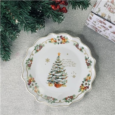 205-304 Набор из 6 тарелок 19см НОВЫЙ ГОД в под.уп.(х12)Фарфор