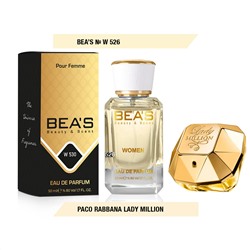 Beas W526 Paco Rabanne Lady Million Women edp 50 ml, Парфюм женский Beas W526 создан по мотивам аромата Paco Rabanne Lady Million