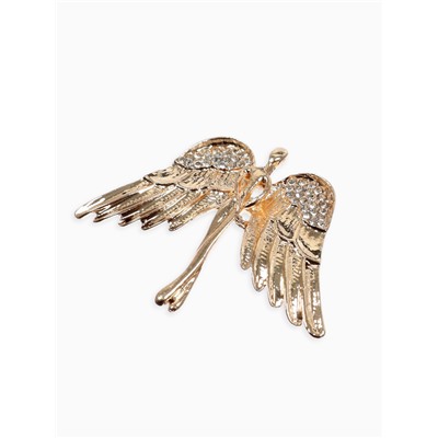 Брошь «Ангел», цвет белый в золоте