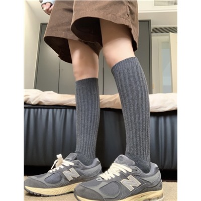 Woolen demi-season Japanese colored socks, increased thickness, internet celebrity, mid-length