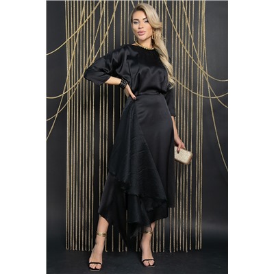 Платье вечернее Дерзкая элегантность (черное) П14470-7М