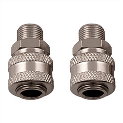 Муфта универсальная быстросъемная ("мама") 3/8, внешняя резьба, 2 шт, Stels