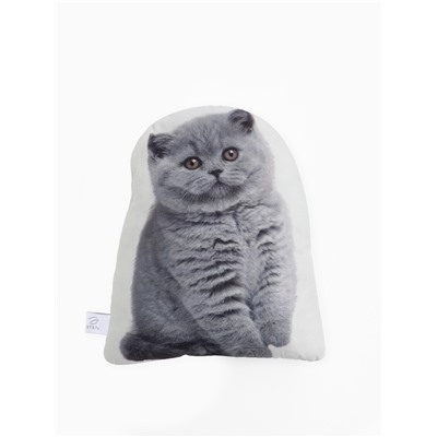 Подушка «Этель» Fluffy kitten, 40×33 см, 100% п/э, велюр