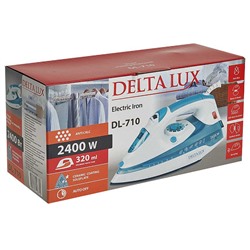 Утюг электрический 2400 Вт DELTA LUX DL-710 белый с серо-голубым