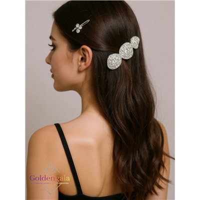 Заколка автомат для волос со стразами «Блеск элегантности» ЭЛЗ15/03