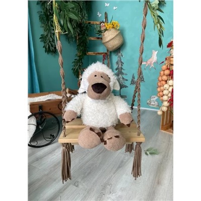 Мягкая игрушка Волк/ волчонок бежевый, 55 см