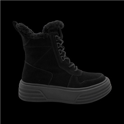 Ботинки на меху ZD23 черные