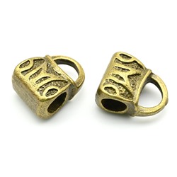 Бейл 11*9*14мм, диаметр отверстия 5мм, цв.латунь