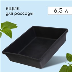 Ящик для рассады, 35 × 30 × 9 см, 6,5 л, пластик, чёрный