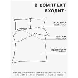 Комплект постельного белья «Этель» 1.5 сп Dandelion wine 143×215 см, 150×214 см, 50×70 см-2 шт., поплин 125 г/м², хлопок