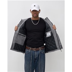 Куртка спортивная мужская весна осень серого цвета 25473Sr