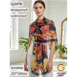 Шарф шифоновый с цветочным принтом Арт 0981/18