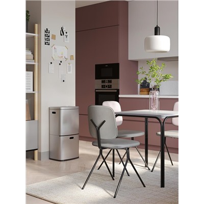 Стул Ror, Y, велюр, черный/серо-голубой/розовый