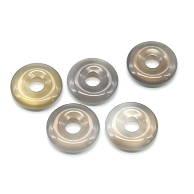 Бусина бублик из агата бразильского 18*4мм, 1шт