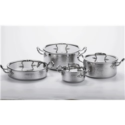 902-001 Набор посуды 8пр. EMBOSS в под.уп.(х1)Нержавеющая сталь