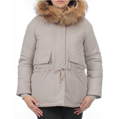 7350 BEIGE Куртка зимняя женская (200 гр. холлофайбер)