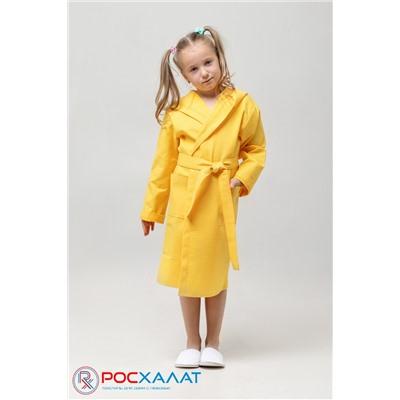 Детский вафельный халат с капюшоном В-07 (24)